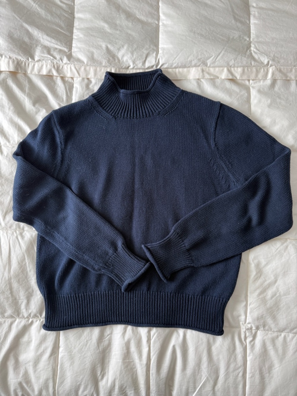 JCrew Women's Navy Rollneck Sweater (2023)